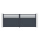 Cancello a battente in alluminio AXIS VECTO 400x158cm - X-METAL