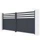 Cancello a battente in alluminio AXIS VECTO 400x158cm - X-METAL