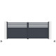 Cancello a battente in alluminio AXIS VECTO 400x158cm - X-METAL