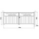 Cancello a battente in alluminio AXIS VECTO 400x158cm - X-METAL