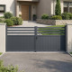 Cancello a battente in alluminio AXIS VECTO 340x140cm - X-METAL
