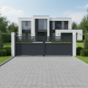 Cancello a battente in alluminio AXIS VECTO 400x140cm - X-METAL