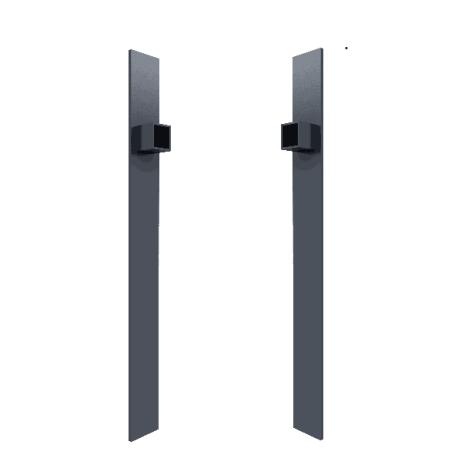 Copriserratura in alluminio antracite - Compatibile con cancelli Arty, Horace, Jogan e Vertilon - X-METAL