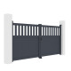 Cancello a battente in alluminio AXIS ALTO 300x140cm - X-METAL