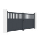 Cancello a battente in alluminio AXIS ALTO 340x140cm - X-METAL