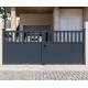 Cancello a battente in alluminio AXIS ALTO 340x140cm - X-METAL