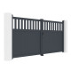 Cancello a battente in alluminio AXIS ALTO 340x158cm - X-METAL