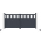 Cancello a battente in alluminio AXIS ALTO 340x158cm - X-METAL