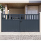 Cancello a battente in alluminio AXIS ALTO 340x158cm - X-METAL