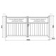 Cancello a battente in alluminio AXIS ALTO 340x158cm - X-METAL