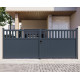 Cancello a battente in alluminio AXIS ALTO 400x158cm - X-METAL