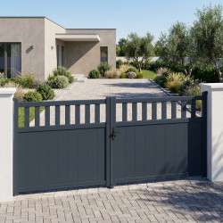 Cancello a battente in alluminio AXIS ALTO 300x158cm - X-METAL