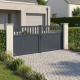 Cancello a battente in alluminio AXIS ALTO 340x158cm - X-METAL