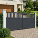 Cancello a battente in alluminio AXIS ALTO 400x158cm - X-METAL