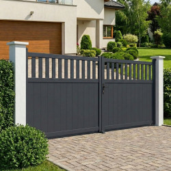 Cancello a battente in alluminio AXIS ALTO 400x158cm - X-METAL