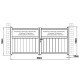 Cancello a battente in alluminio AXIS TIME 300x140cm - X-METAL