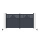 Cancello a battente in alluminio AXIS TIME 300x158cm - X-METAL