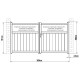 Cancello a battente in alluminio AXIS TIME 300x158cm - X-METAL