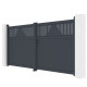 Cancello a battente in alluminio AXIS TIME 340x158cm - X-METAL