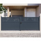 Cancello a battente in alluminio AXIS TIME 400x140cm - X-METAL