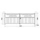 Cancello a battente in alluminio AXIS TIME 400x140cm - X-METAL