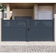 Cancello a battente in alluminio AXIS TIME 340x140cm - X-METAL