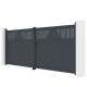 Cancello a battente in alluminio AXIS TIME 400x158cm - X-METAL