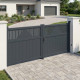Cancello a battente in alluminio AXIS TIME 300x140cm - X-METAL