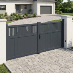 Cancello a battente in alluminio AXIS TIME 300x140cm - X-METAL