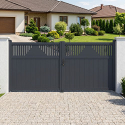 Cancello a battente in alluminio AXIS TIME 340x158cm - X-METAL