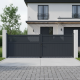 Cancello a battente in alluminio AXIS TIME 400x140cm - X-METAL