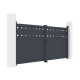 Cancello a battente in alluminio AXIS FILM 300x140cm - X-METAL