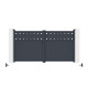 Cancello a battente in alluminio AXIS FILM 300x158cm - X-METAL