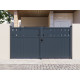 Cancello a battente in alluminio AXIS FILM 300x158cm - X-METAL