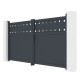 Cancello a battente in alluminio AXIS FILM 300x158cm - X-METAL
