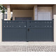 Cancello a battente in alluminio AXIS FILM 340x140cm - X-METAL