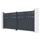 Cancello a battente in alluminio AXIS FILM 340x140cm - X-METAL