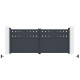 Cancello a battente in alluminio AXIS FILM 340x140cm - X-METAL
