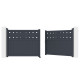 Cancello a battente in alluminio AXIS FILM 340x140cm - X-METAL