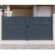 Cancello a battente in alluminio AXIS FILM 340x158cm - X-METAL