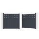 Cancello a battente in alluminio AXIS FILM 340x158cm - X-METAL