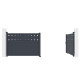 Cancello a battente in alluminio AXIS FILM 400x140cm - X-METAL