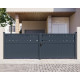 Cancello a battente in alluminio AXIS FILM 400x140cm - X-METAL