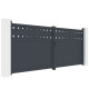 Cancello a battente in alluminio AXIS FILM 400x158cm - X-METAL