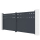 Cancello a battente in alluminio AXIS FILM 400x158cm - X-METAL