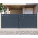 Cancello a battente in alluminio AXIS FILM 400x158cm - X-METAL