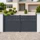 Cancello a battente in alluminio AXIS FILM 340x140cm - X-METAL