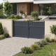 Cancello a battente in alluminio AXIS FILM 340x158cm - X-METAL