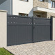 Cancello a battente in alluminio AXIS FILM 400x158cm - X-METAL