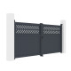 Cancello a battente in alluminio AXIS GROW 300x140cm - X-METAL